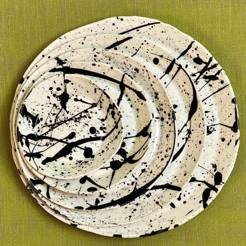 Cocolovesclay - Teller Set "The Pollock Plates"